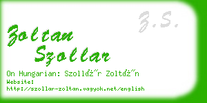zoltan szollar business card